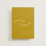 "Swoop" - Wedding Invitations in Marigold by Stacey Day - Front