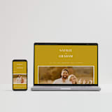 "Swoop" - Wedding Invitations in Marigold by Stacey Day - FREE Wedding Website