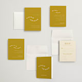 "Swoop" - Wedding Invitations in Marigold by Stacey Day - Invitation Suite