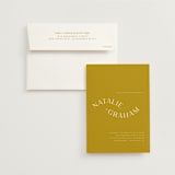 "Swoop" - Wedding Invitations in Marigold by Stacey Day - Invitation with Envelope