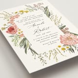 "Organic Florals" - Wedding Invitations in Blush by Susan Moyal - Detail