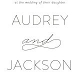 "Forever And" - Wedding Invitations in Black Tie by Kim Dietrich Elam - Detail