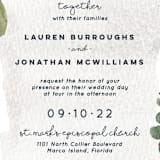 "Euca On A Whim" - Wedding Invitations in Navy by Palm Bridal - Detail