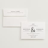 "Adorned Ampersand" - Wedding Invitations in Cotton by Jennifer Postorino - Invitation with Envelope
