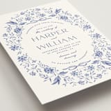 "Daisy Toile" - Wedding Invitations in Blue Willow by Susan Zinader - Detail