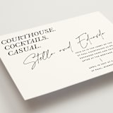 "Courthouse" - Wedding Invitations in Midnight by Susan Brown - Detail