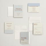 "Stripes" - Wedding Invitations in Wave by Kelly Watkins - Invitation Suite