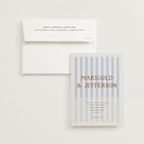 "Stripes" - Wedding Invitations in Wave by Kelly Watkins - Invitation with Envelope