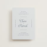 "Modernne" - Wedding Invitations in Powder by Carolyn MacLaren - Front