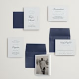 "Modernne" - Wedding Invitations in Powder by Carolyn MacLaren - Invitation Suite