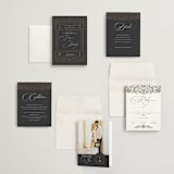 "Eternal Love" - Wedding Invitations in Dark Chocolate by Laura Bolter - Invitation Suite