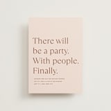 "There Will Be a Party" - Wedding Invitations in Terra Cotta by Amy Payne - Front