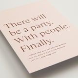 "There Will Be a Party" - Wedding Invitations in Terra Cotta by Amy Payne - Detail