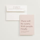 "There Will Be a Party" - Wedding Invitations in Terra Cotta by Amy Payne - Invitation with Envelope
