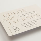 "Left Stack" - Wedding Invitations in Vanilla by Alethea and Ruth - Detail