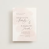 "Softly Layered" - Wedding Invitations in Blush by Everett Paper Goods - Front