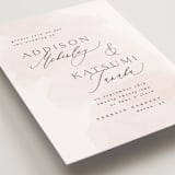 "Softly Layered" - Wedding Invitations in Blush by Everett Paper Goods - Detail
