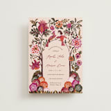"Indian floral chintz lush" - Wedding Invitations in Ivory by Caroline Bonne Muller - Front