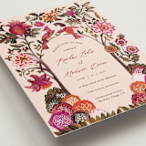 "Indian floral chintz lush" - Wedding Invitations in Ivory by Caroline Bonne Muller - Detail