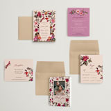 "Indian floral chintz lush" - Wedding Invitations in Ivory by Caroline Bonne Muller - Invitation Suite
