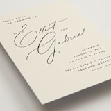 "Scripted Names" - Wedding Invitations in Ecru by Hooray Creative - Detail