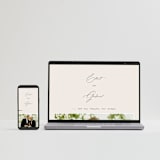 "Scripted Names" - Wedding Invitations in Ecru by Hooray Creative - FREE Wedding Website