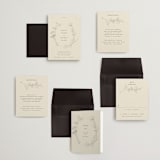 "floral stamp" - Wedding Invitations in Ivory by Baumbirdy - Invitation Suite