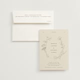 "floral stamp" - Wedding Invitations in Ivory by Baumbirdy - Invitation with Envelope