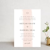 "Single Swath" - Wedding Invitations in Blush by Angela Marzuki - Front
