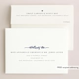 "Love" - Wedding Invitations in Navy by Shannon Chen of Four Wet Feet Studio - FREE Recipient Addressing