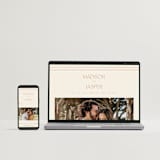 "Modern Ticket" - Wedding Invitations in Rust by Alethea and Ruth - FREE Wedding Website