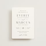 "Everly" - Wedding Invitations in Snow by Hooray Creative - Front