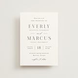 "Everly" - Wedding Invitations in Snow by Hooray Creative - Front