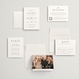 "Everly" - Wedding Invitations in Snow by Hooray Creative - Invitation Suite