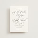 "When I Fall In Love" - Wedding Invitations in Snow Bright by Design Lotus - Front