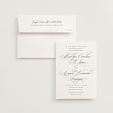 "When I Fall In Love" - Wedding Invitations in Snow Bright by Design Lotus - Invitation with Envelope
