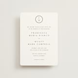 "Circle monogram" - Wedding Invitations in Cotton by Stacey Meacham - Front