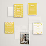 "Pretty Picado" - Wedding Invitations in Sunshine by Jessie Steury - Invitation Suite