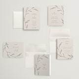 "Waldorf" - Wedding Invitations in Taupe by Kelly Schmidt - Invitation Suite