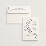 "Sweeping Vine" - Wedding Invitations in Periwinkle by Itsy Belle Studio - Invitation with Envelope