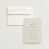 "Softly Swept" - Wedding Invitations in Ivory by Carolyn Nicks - Invitation with Envelope