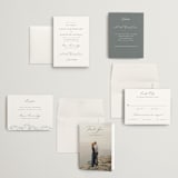 "Mountainview" - Wedding Invitations in Pewter by Sarah Brown - Invitation Suite