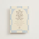 "Checker Wash" - Wedding Invitations in Ivory by Baumbirdy - Front