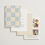 "Checker Wash" - Wedding Invitations in Ivory by Baumbirdy - Back of Card Options