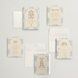 "Checker Wash" - Wedding Invitations in Ivory by Baumbirdy - Invitation Suite