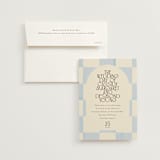 "Checker Wash" - Wedding Invitations in Ivory by Baumbirdy - Invitation with Envelope