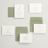 "Soft Sprigs" - Wedding Invitations in Champagne by Jennifer Postorino - Invitation Suite