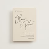 "Signed" - Wedding Invitations in Champagne by JoAnn Jinks - Front