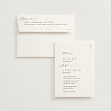 "Paire" - Wedding Invitations in Tuxedo by Kate Ahn - Invitation with Envelope