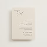 "Corner" - Wedding Invitations in Linen by Kelly Schmidt - Front